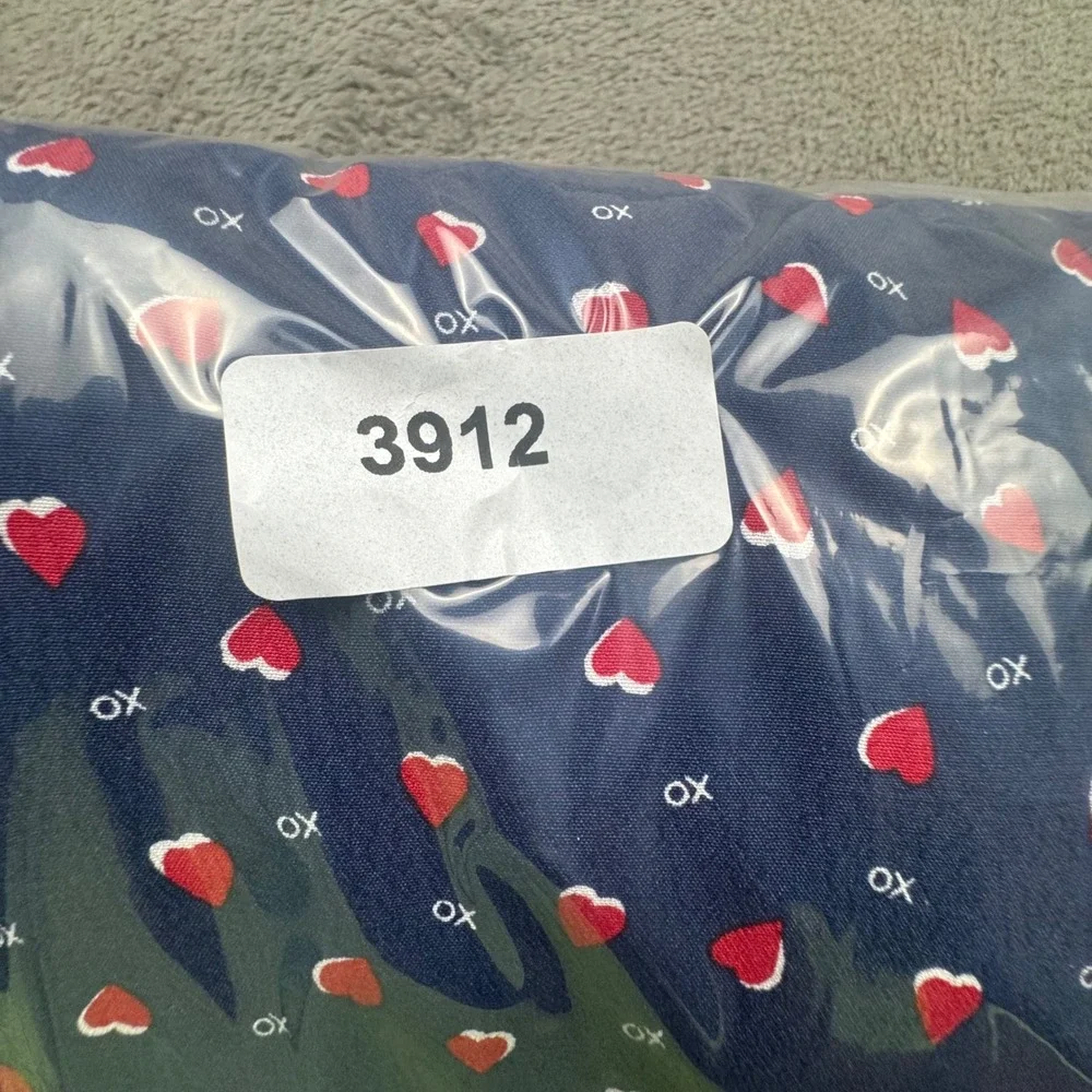 Talbots A-Line Skirt Women 14 Navy Heart XO Print Excellent Valentine Romantic